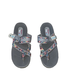 Skechers Gray and Multicolor Sandals